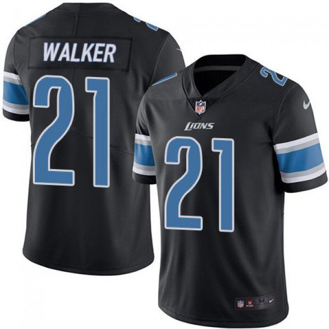 Men Detroit Lions 21 Tracy Walker III Nike Black Rush Limited NFL Jersey